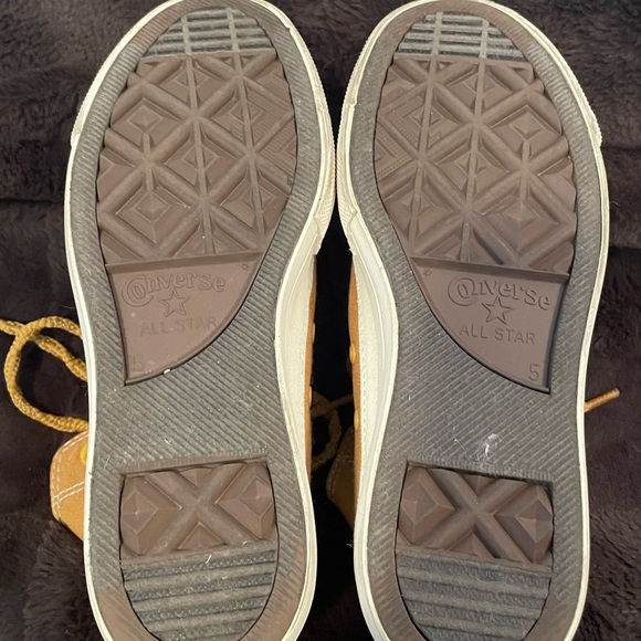 Converse All Star Chuck Taylor High Tops Mustard Sz 7 - Picture 4 of 12